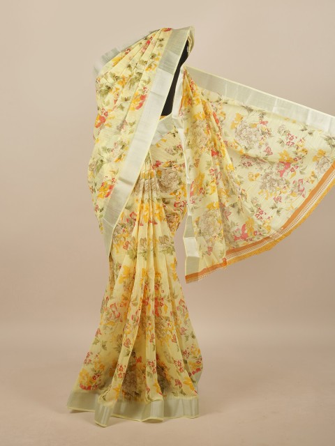 

Pothys Women Yellow Printed