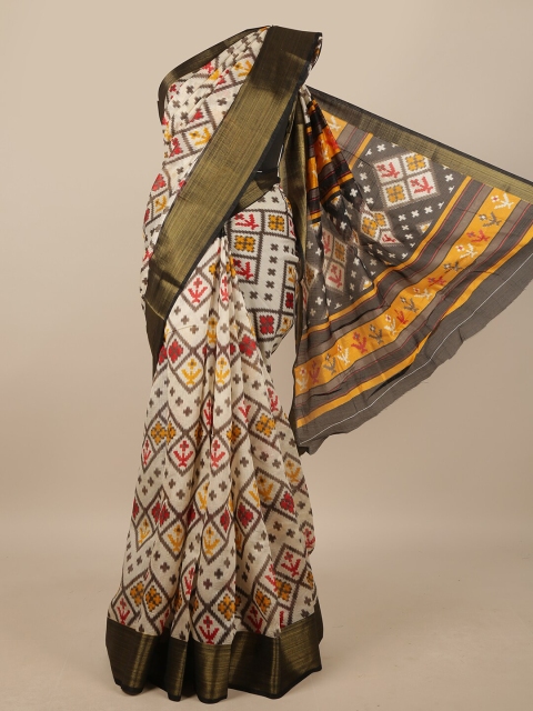 

Pothys Women Cream Printed