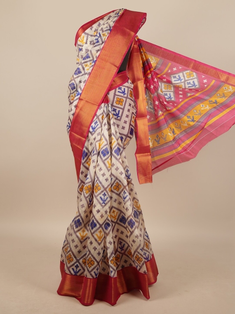 

Pothys Women Cream Printed