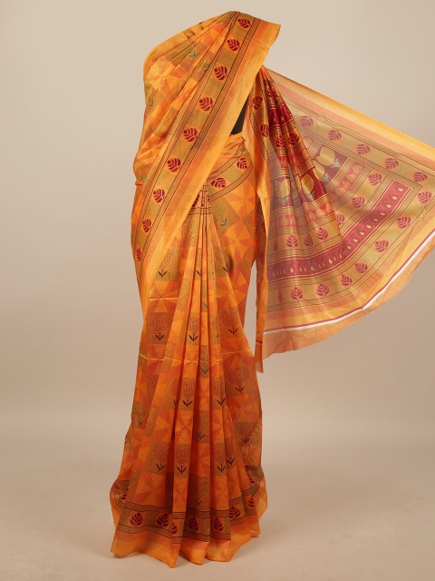 

Pothys Women Orange Printed