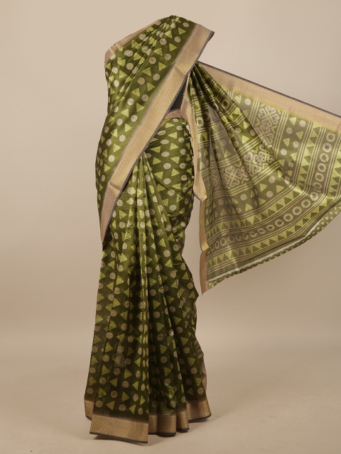 

Pothys Women Green Printed