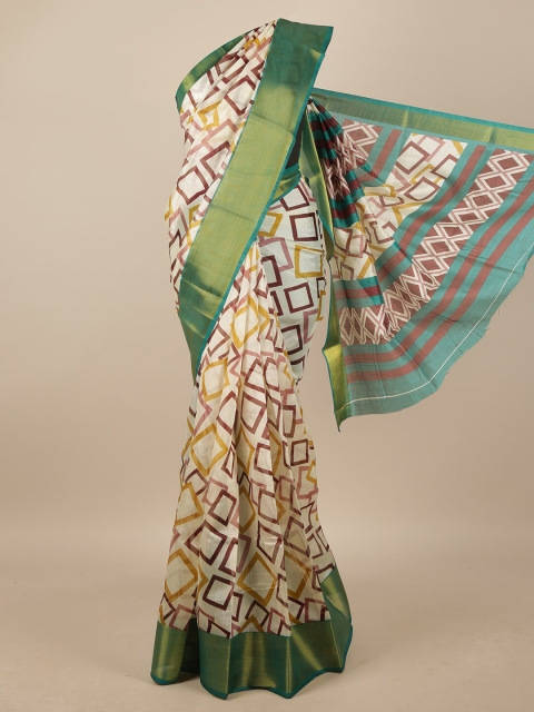 

Pothys Women Cream Printed