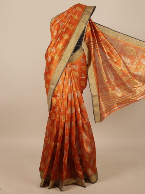 

Pothys Women Orange Printed