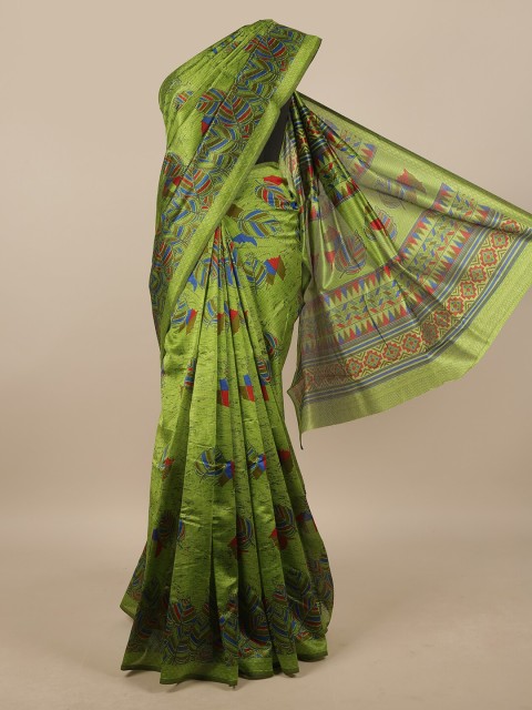 

Pothys Women Green Printed