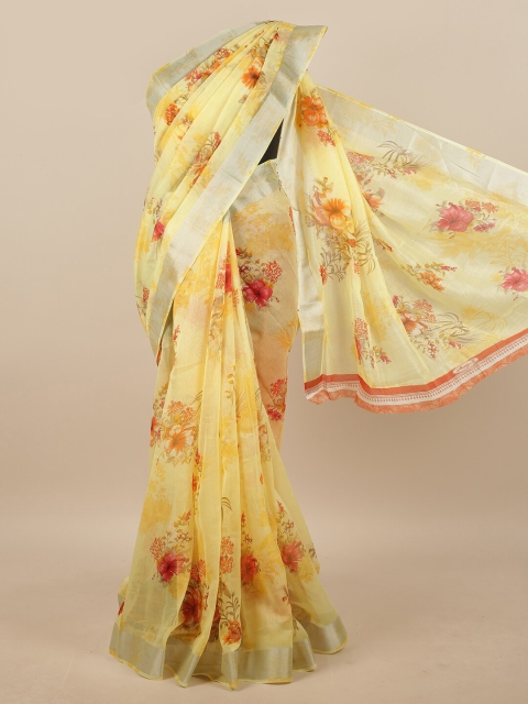 

Pothys Women Yellow Printed