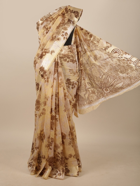 

Pothys Women Cream Printed