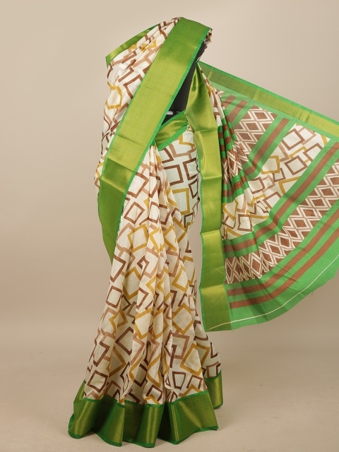 

Pothys Women Cream Printed