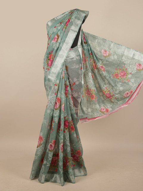 

Pothys Women Green Printed