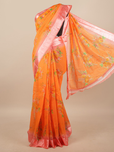 

Pothys Women Orange Printed