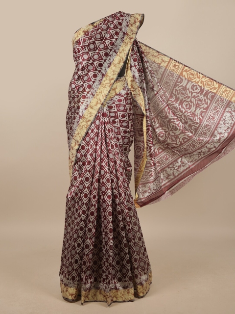 

Pothys Women Maroon Printed