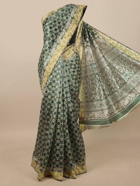 

Pothys Women Green Printed