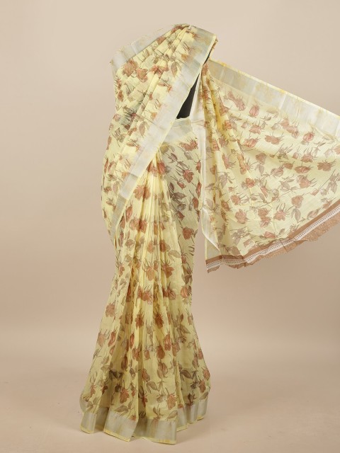 

Pothys Women Yellow Printed