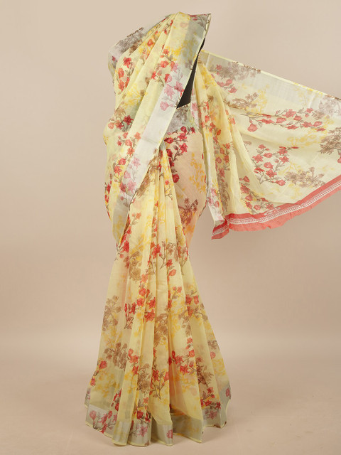 

Pothys Women Yellow Printed