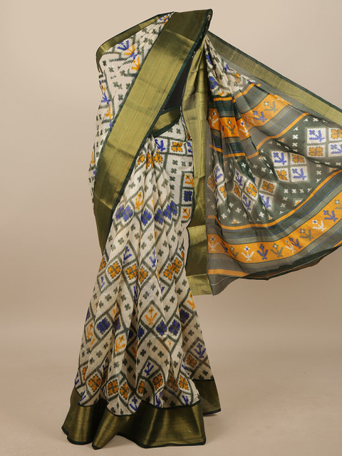 

Pothys Women Cream Printed