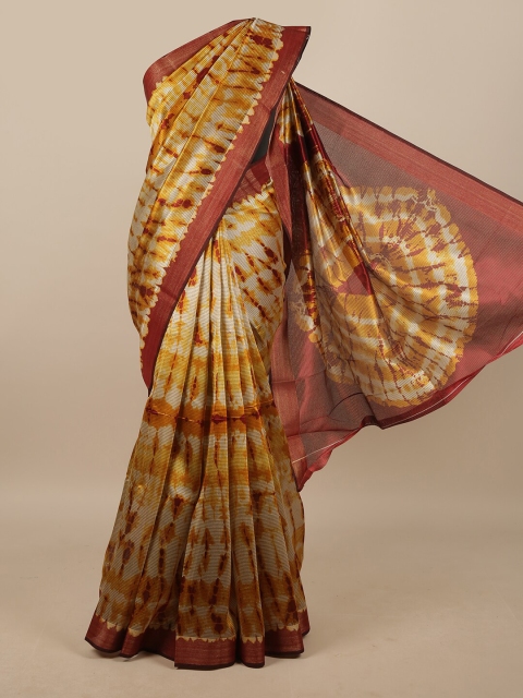 

Pothys Women Yellow Printed