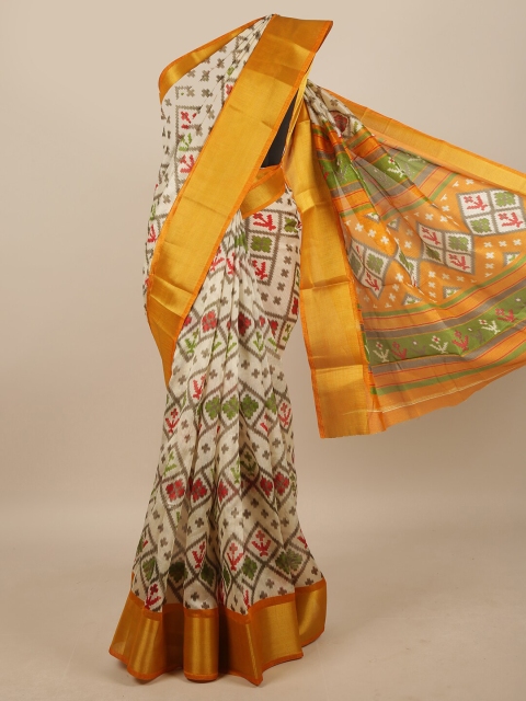 

Pothys Women Cream Printed
