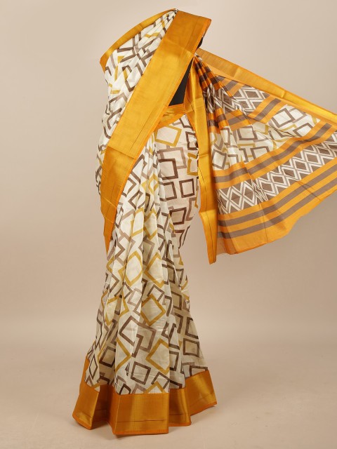 

Pothys Women Cream Printed