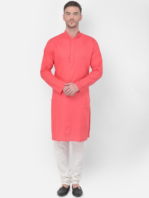 

SG LEMAN Men Peach-Coloured Regular Kurta with Pyjamas