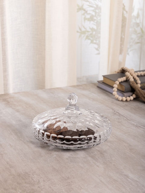 

Pure Home and Living Transparent Glass Linea Candy Jar