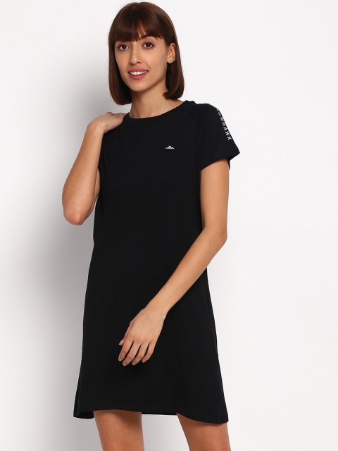 

SPARROWHAWK Women Black T-shirt Dress