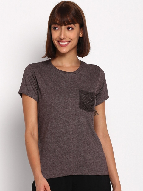 

SPARROWHAWK Women Brown Pockets T-shirt