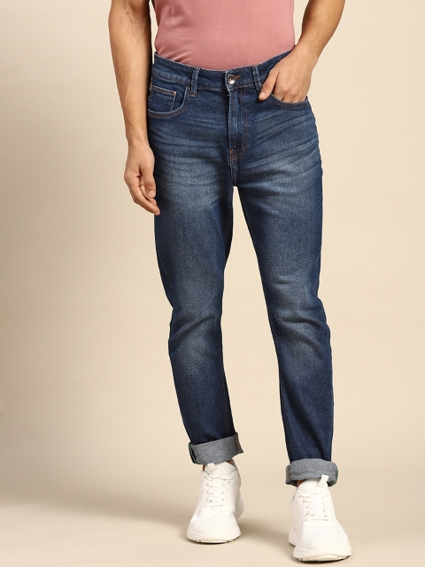 

United Colors of Benetton Men Navy Blue Light Fade Stretchable Jeans