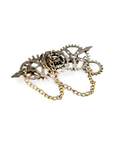 

The Tie Hub Men Gold-Toned Mechanism Wheel Metal Lapel Pin