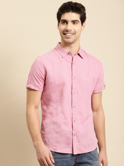 

United Colors of Benetton Men Pink Slim Fit Opaque Casual Shirt