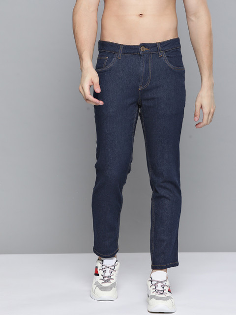 

Harvard Men Navy Blue Tapered Fit Stretchable Jeans