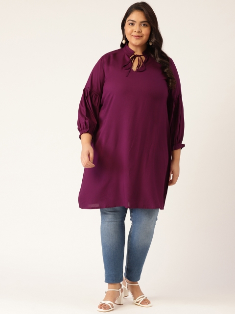 

Revolution Burgundy Viscose Rayon Tunic