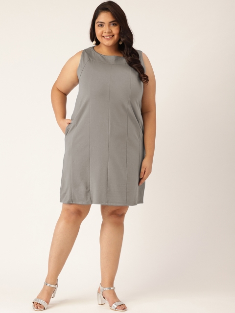 

Revolution Women Grey Solid Sheath Dress