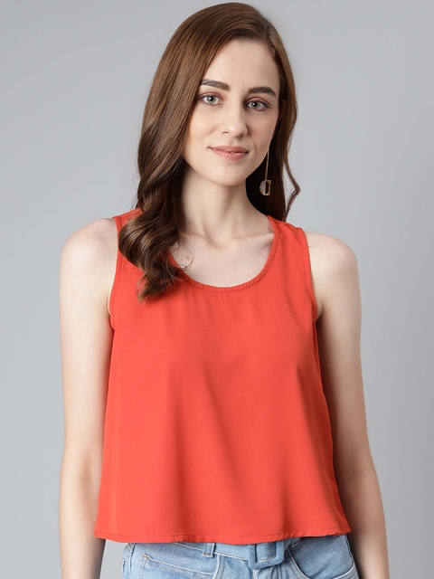 

Provogue Coral Orange Solid Regular Top
