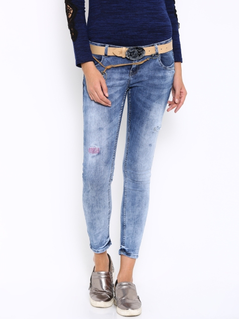 

Deal Jeans Women Blue Slim Fit Mid-Rise Clean Look Jeans