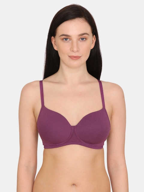 

Zivame Purple Solid Non Wired Full Coverage T-shirt Bra ZI1779FASHEPURP-Purple