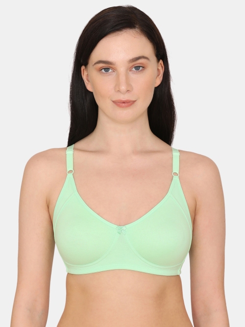 

Zivame Green Solid Cotton T-shirt Bra
