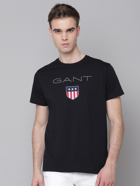 

GANT Men Black Printed T-shirt