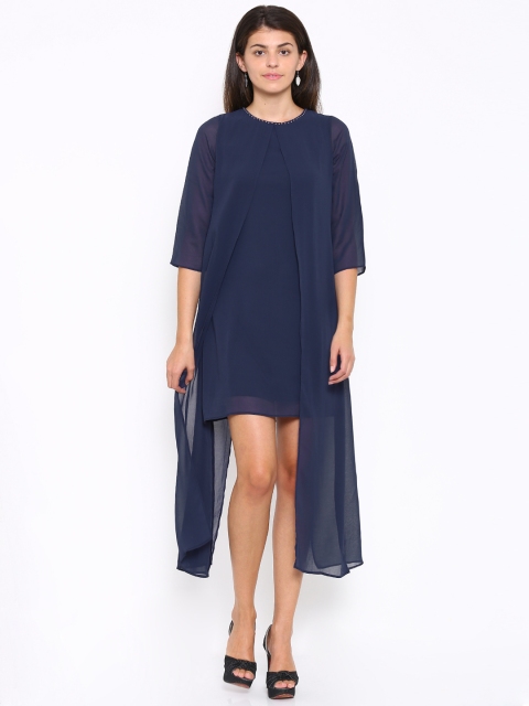 

Deal Jeans Women Navy Solid A-Line Dress, Navy blue