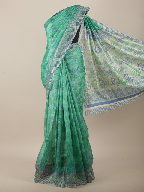 

Pothys Green Floral Saree
