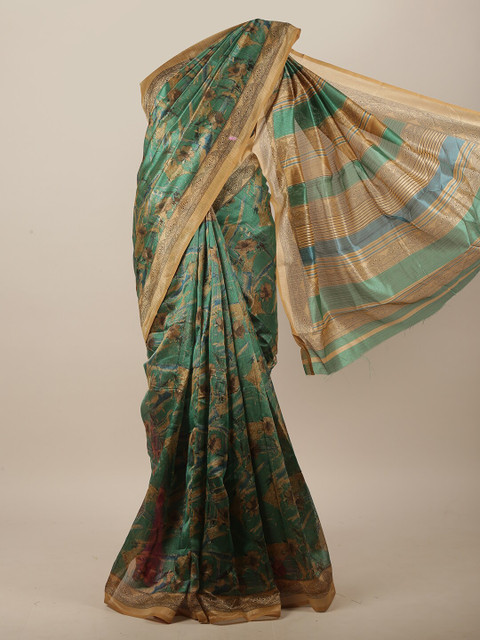

Pothys Green Floral Saree