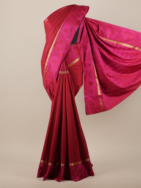 

Pothys Maroon & Magenta Floral Art Silk Saree