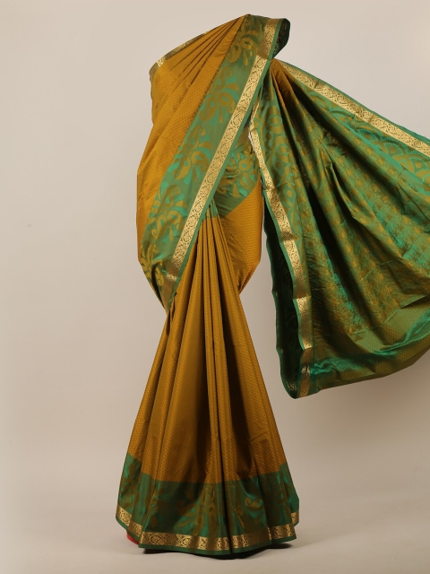 

Pothys Mustard & Green Woven Design Art Silk Saree