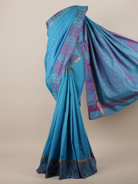 

Pothys Blue & Purple Woven Design Zari Art Silk Saree