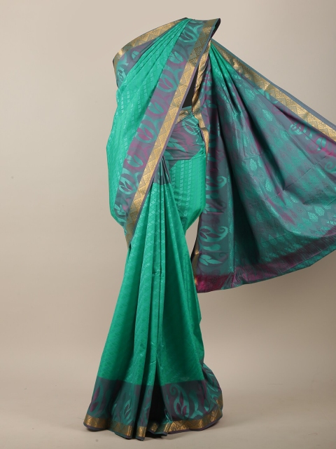 

Pothys Green & Blue Woven Design Zari Art Silk Saree