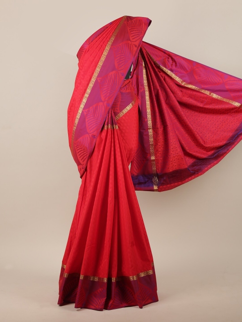 

Pothys Red & Purple Woven Design Art Silk Saree