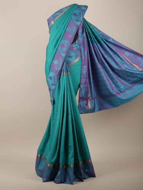 

Pothys Green & Purple Woven Design Art Silk Saree