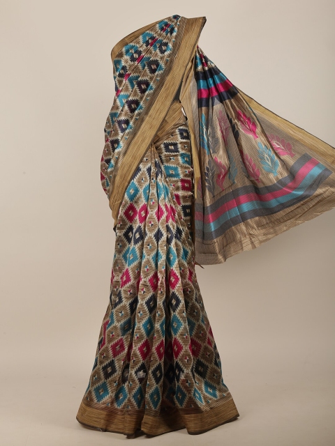 

Pothys Multicoloured Geometric Printed Saree, Multi