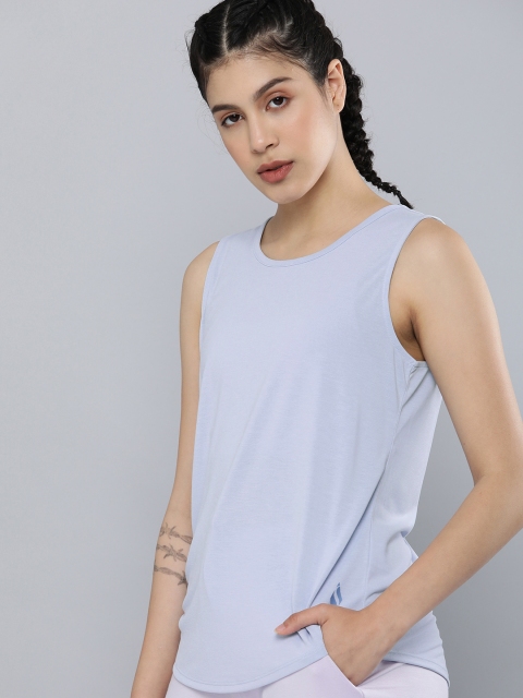 

Skechers Blue Round Neck Sleeveless Top