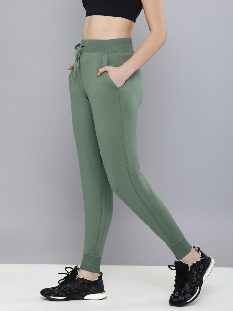

Skechers Women Green Solid Straight Fit Mid Rise Restful Joggers