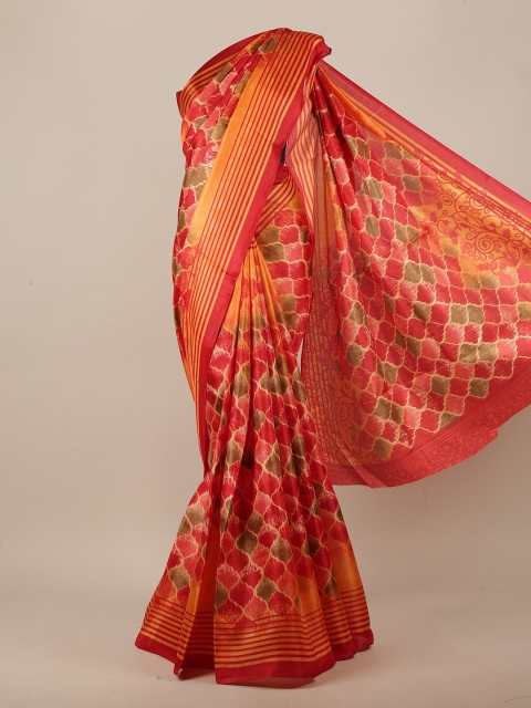 

Pothys Orange & Red Woven Design Saree