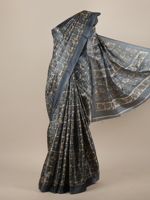 

Pothys Grey & Beige Cotton Blend Saree
